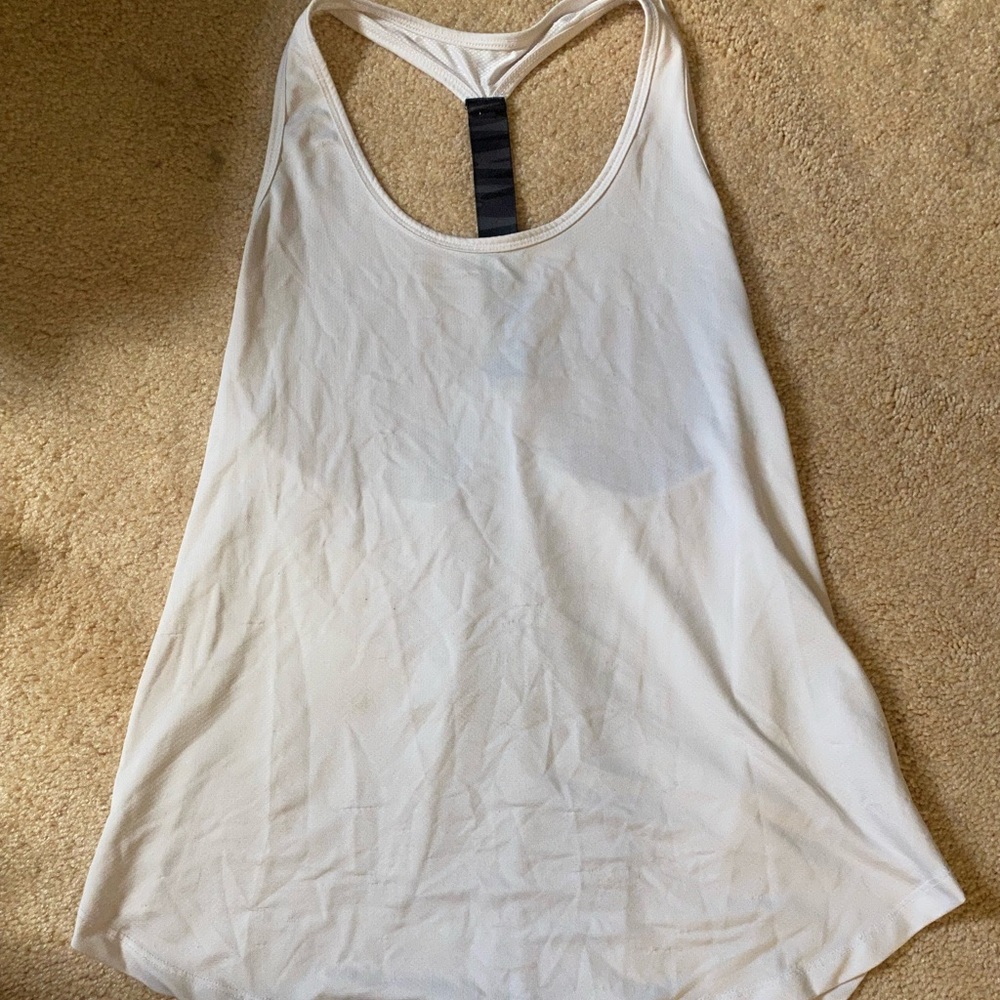 White athletic tank